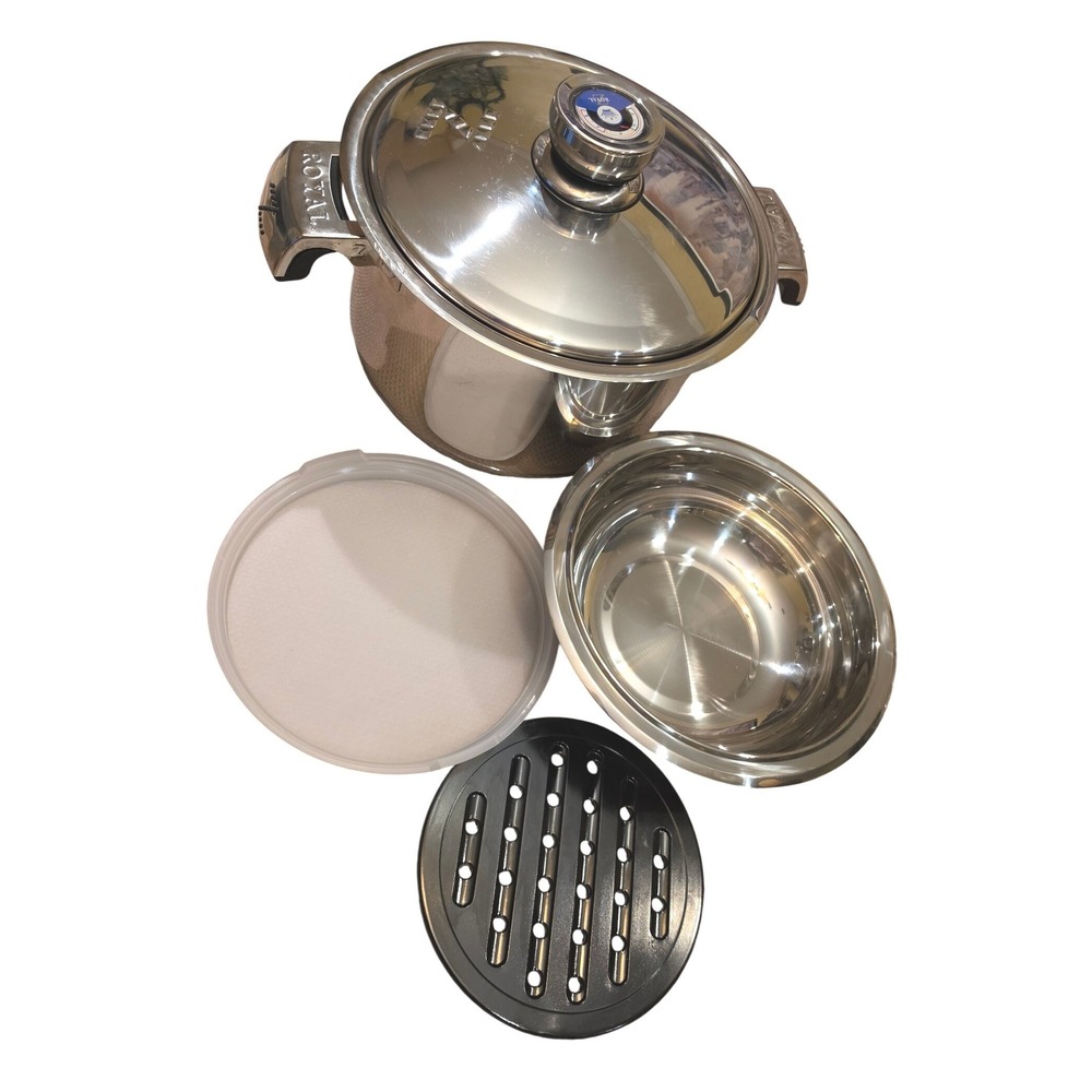 Royal Z Series 6.0L Stainless Steel Stock Pot Set with Steamer and Lid Silver
